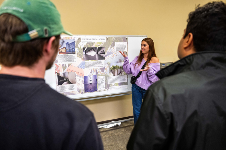 2025 FYS Poster Session presenter with poster titled Jewish Museum Berlin