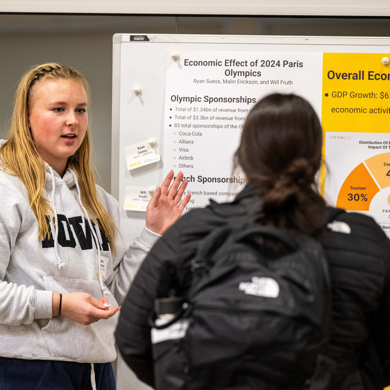 2025 FYS Poster Session presenter and their poster titled Economic Impact of 2024 Paris Olympics