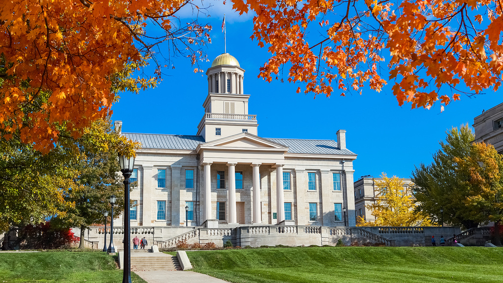 Old capitol in the fall